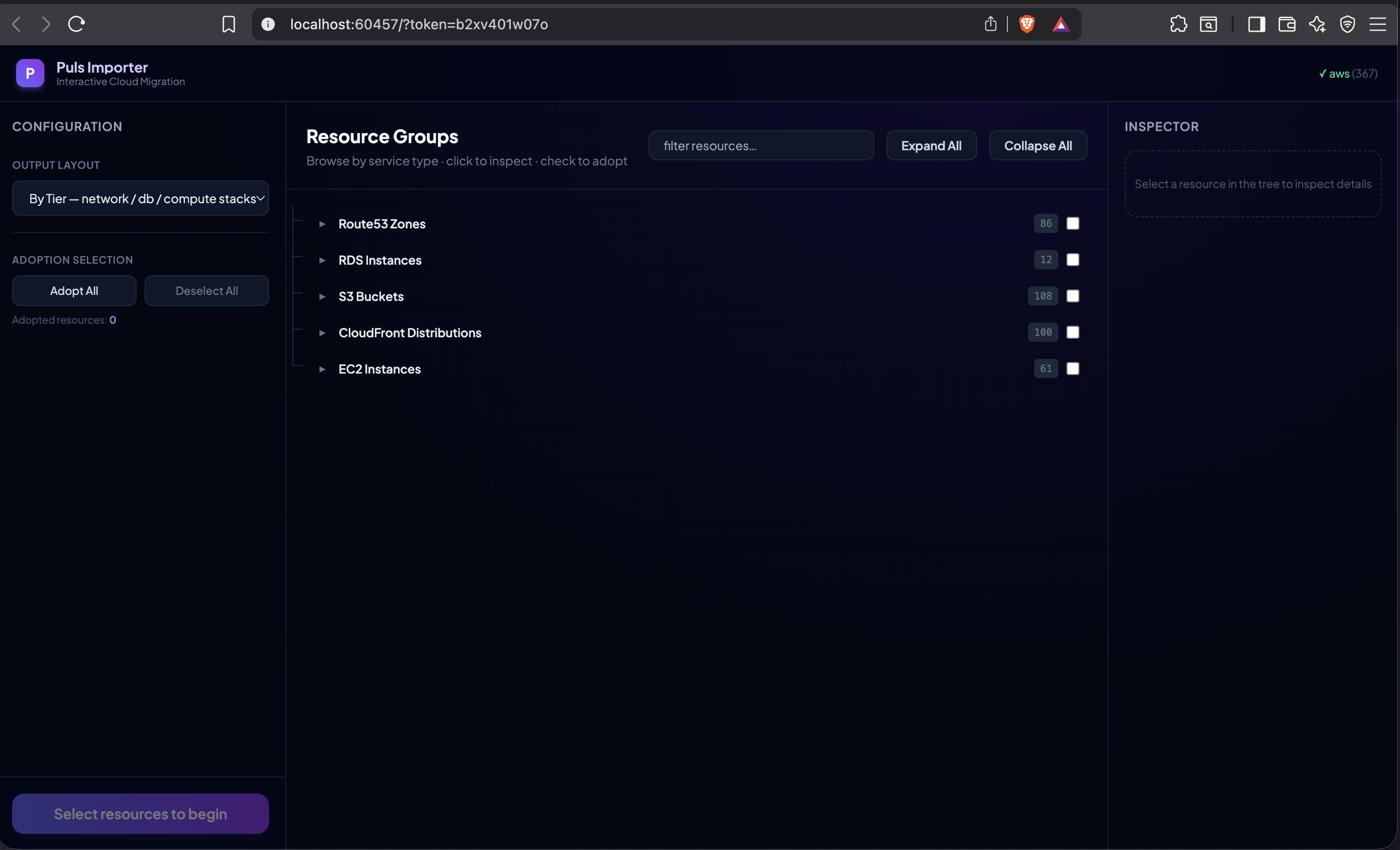 Puls Importer Web Interface